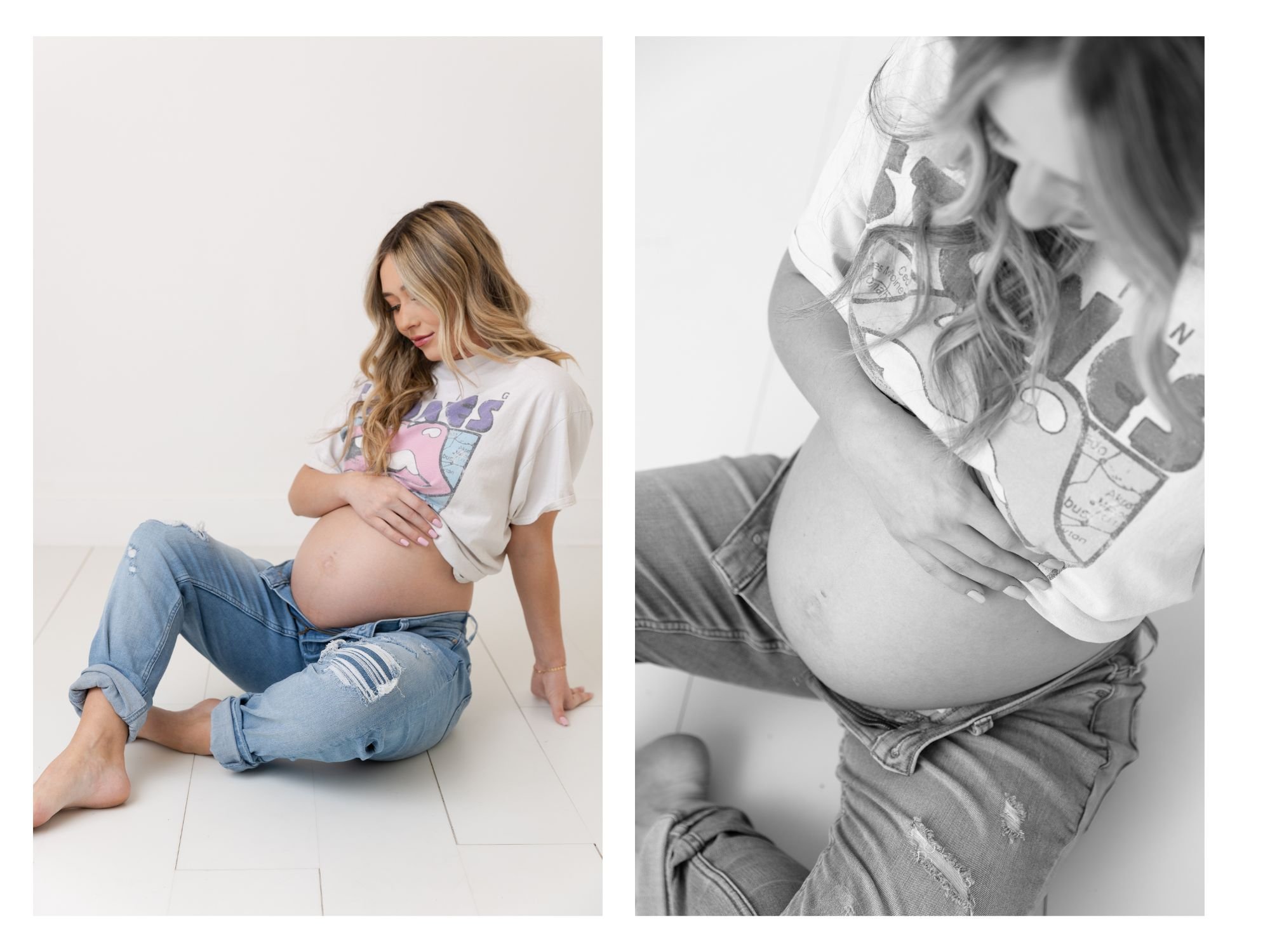 Gorgeous maternity session in Draper studio by Salt Lake City family photographer