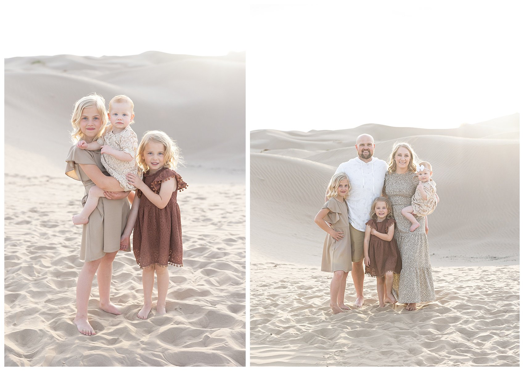 Family session in Little Sahara Sand Dunes by Salt Lake City family photographer