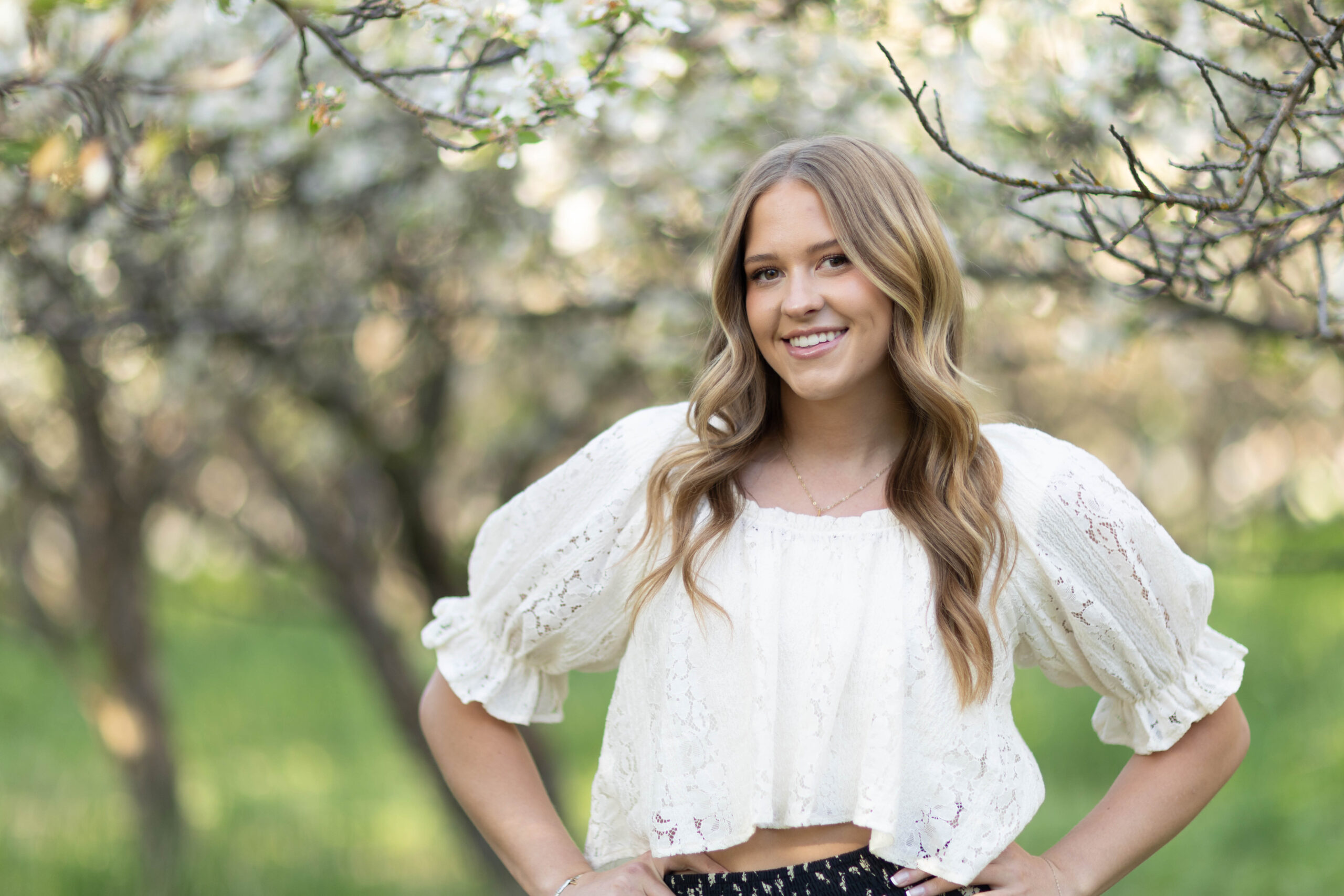 Gorgeous senior at an Orchard in Provo